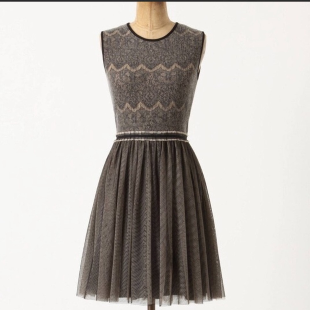 Anthropologie Weston Wear Dulcie Dress in in black and cream In size Large